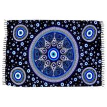 Canga Praia Olho Grego Mandala Moda Verão Beach Poliéster Canga Praia Olho Grego Mandala Moda Verão Beach Poliéster