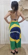 Canga Praia Saida Piscina Pareo Estampada Brasil Copa