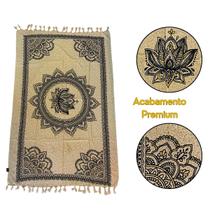 Canga Premium com Acabamento em Fios Dourados e Franjas Decorativas 160x110cm Canga Premium com Acabamento em Fios Dourados e Franjas Decorativas 160x110cm