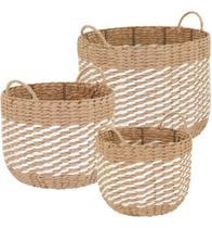 Canggu cesta fibra natural 3pç Canggu cesta fibra natural 3pç