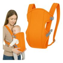 Canguru baby carriers passeio carregador ergonomico bebe ate 15kg ajustavel conforto laranja