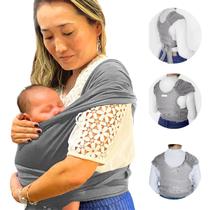 Canguru Bebe Ergonomico Passeio Wrap Sling de Vestir Rescem Nascido Respiravel Viagem Suporta até 20 Kg Enxoval Maternidade cha de Bebe Best Sling