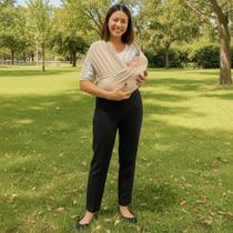 Canguru Bebe Ergonomico Sling Wrap de Vestir Carregador Recem Nascido Tecido Respiravel Cor Bege Suporta bebês até 20kg Canguru Bebe Ergonomico Sling Wrap de Vestir Carregador Recem Nascido Tecido Respiravel Cor Bege Suporta bebês até 20kg