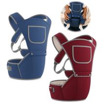 Canguru Carregador Bebe Criança Bolso Alça Ergonomico Ajustavel Com Apoio Cor:Azul Canguru Carregador Bebe Criança Bolso Alça Ergonomico Ajustavel Com Apoio Cor:Azul