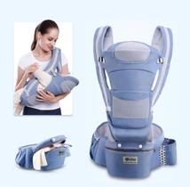 Canguru Carregador de Bebê Ergonômico com Assento na Cintura Hipseat até 25kg 0 - 36 Meses - Qinhu