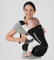 Canguru Confort Seat 4 em 1 Black Twibex Premium Preto