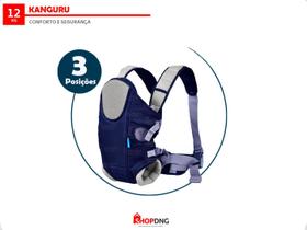 Canguru de Bebe Confort Line Kababy 17009A Azul 3 Posições