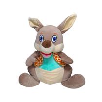 Canguru de Pelúcia com Roupa 35cm Canguru de Pelúcia com Roupa 35cm