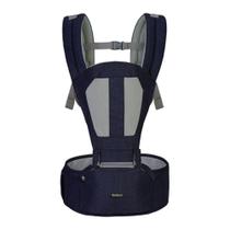 Canguru Ergonômico, 05 em 01, c/ Suporte Acolchoado, c/ Fivela Peitoral, c/ Assento Removível, de 06 a 15kg - Azul
