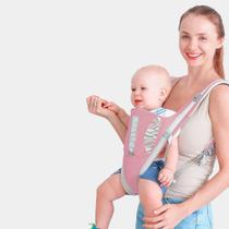 Canguru Ergonômico Luxo Para Bebê Suporta até 20kg C/ Apoio de Cabeça Rosa - BRASTOY