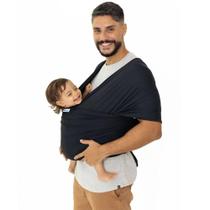 Canguru Para Bebê Passeio Wrap Sling Até 16Kg Resistente Confortável Proteção UV Dry Fit Preto Kabab Canguru Para Bebê Passeio Wrap Sling Até 16Kg Resistente Confortável Proteção UV Dry Fit Preto Kabab