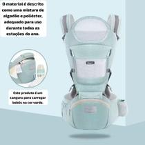 Canguru para Bebês Ergonômico Confort Seguro com Apoio e Bolsa Mochila Infantil