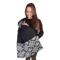 Canguru Sling de Argola Com Ombreira Carregador De Bebe Proteção Bebe Preto Bandana Antialérgico 100 Algodão Seguro dia a dia Praia Best Sling