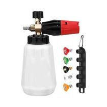 Canhão De Espuma Ajustável De 1L Com 5 Bicos Conexão Rápida Para Lavadora De Pressão Karcher K2-K7 Canhão De Espuma Ajustável De 1L Com 5 Bicos Conexão Rápida Para Lavadora De Pressão Karcher K2-K7