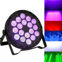 Canhão de Luz LED 18 LEDs Strobo 4 em 1 RGBW Controle DMX Festas Eventos HL-18S