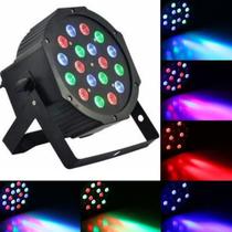 Canhão De Luz Rgb Refletor 18w Leds Strobo Rítmico Dj Festa