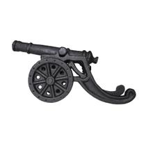Canhão Guerra Jardim Decorativo Ferro Fundido Preto Grande Canhão Guerra Jardim Decorativo Ferro Fundido Preto Grande