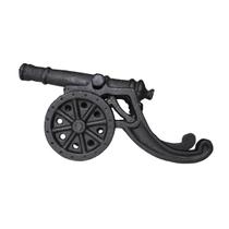 Canhão Guerra Jardim Decorativo Ferro Fundido Preto Pequeno Canhão Guerra Jardim Decorativo Ferro Fundido Preto Pequeno