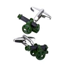 Canhão italiano metálico de dois tons Cufflinks para homens