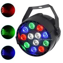 Canhão Jogo de Luz Strobo Efeito RGBW 12 LEDS 36W iluminação Profissional LK121 - Luatek