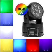 Canhão Moving Head 7 Led Efeito Rgbw Cabeça Ajustavel Festa LK293 - Luatek