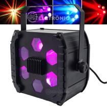 Canhão Projetor Jogo De Luz Led Rgb Profissional 2 Entradas XLR Macho e Fêmea DMX 057101 Canhão Projetor Jogo De Luz Led Rgb Profissional 2 Entradas XLR Macho e Fêmea DMX 057101