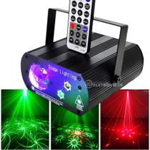 Canhão Raio Laser Holográfico Jogo De Luz RGB Com Controle Iluminação Para Festa TB1659BR - Lucky