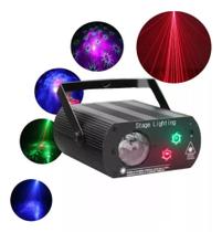 Canhão Raio Laser Holográfico Jogo De Luz RGB Com Controle Iluminação Para Festa TB1659BR - Lucky