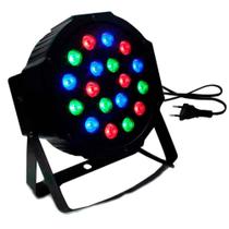 Canhão Refletor Led 18 Leds Rgb Bivolt Dmx Strobo Digital - Atual Mix