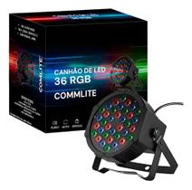 Canhão Refletor Led 36 Leds Rgb Luz Festa Commlite Canhão Refletor Led 36 Leds Rgb Luz Festa Commlite