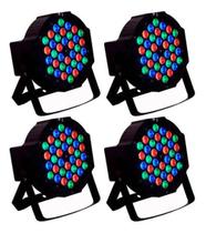 Canhão Refletor Led 36 Rgb Bivolt Dmx Digital Slim - 4 Und