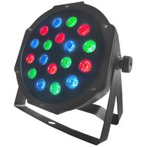 Canhão Refletor Par 64 18 Leds Cree 1w Rgb Dmx Strobo Festas