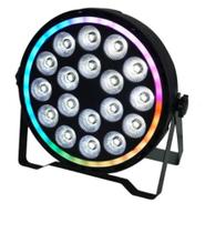 Canhão Refletor Par 64 Slim 18 Leds 12w Rgbw Quadriled + Borda Led