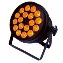 Canhao Refletor Parled 18 Leds Rgbwa-uv 12W Efeito Ambar Luz Negra Dmx 110V / 220V
