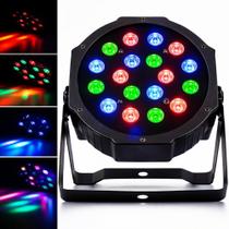 Canhão Refletor Rgb Jogo De Luz 18 Led Senhor Ritmo Dj Bivolt TB0626 LK183 Canhão Refletor Rgb Jogo De Luz 18 Led Senhor Ritmo Dj Bivolt TB0626 LK183