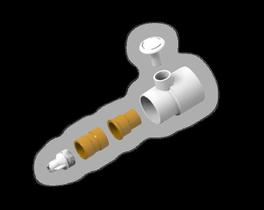 Canhão + Válvula Hidromassagem Piscina ABS 50mm - Brustec