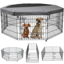 Canil Dobrável de Metal Petime para Cães 8 Painéis 61x61 cm Canil Dobrável de Metal Petime para Cães 8 Painéis 61x61 cm