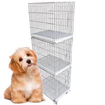 Canil Gaiola Câes gatos Vertical 3 Lugares Cachorro Pet Shop banho e tosa modular Canil Gaiola Câes gatos Vertical 3 Lugares Cachorro Pet Shop banho e tosa modular