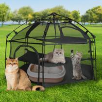 Canil para Pets EighteenTek Tenda Portátil para Gatos de 3 Andares Canil para Pets EighteenTek Tenda Portátil para Gatos de 3 Andares