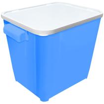Canister Container Armazenador Guarda Ração Cachorro Gato Com Tampa 6,0 Kg Azul Furacão Pet