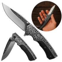 Canivete Aço Inoxidável Cabo Madeira e Aço, Semiautomático com Clip TC16 Canivete Aço Inoxidável Cabo Madeira e Aço, Semiautomático com Clip TC16