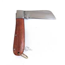 Canivete Araguari com cabo de madeira e lamina de aço carbono super resistente