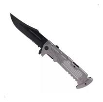 Canivete Black Titanium Multifuncional Tatico Para Caça Inox