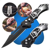 Canivete Bolso Inox Automática Camping Trilha Pescaria Clip Canivete Bolso Inox Automática Camping Trilha Pescaria Clip