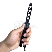 Canivete Borboleta Treinador Dobrável Preto Aço Inox Canivete Borboleta Treinador Dobrável Preto Aço Inox