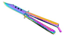 Canivete butterfly borboleta aço inox profissional trava dragon cor:rainbow roxo sdc1-c Canivete butterfly borboleta aço inox profissional trava dragon cor:rainbow roxo sdc1-c