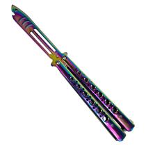 Canivete Butterfly Rainbow Fade Sem Corte Treino Abridor - Tenda Medieval