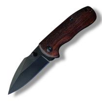 Canivete Cabo de Madeira Tatico Clips de Bolso e Lamina Black Canivete Cabo de Madeira Tatico Clips de Bolso e Lamina Black