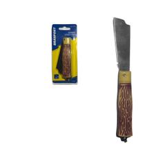 Canivete cabo de plastico brasfort lâmina larga inox