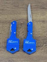 Canivete Chaveiro Mini Faca Personalizado Dobrável Escondida porta-chaves Azul